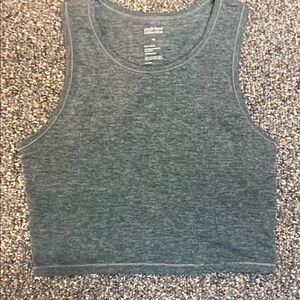 Girlfriend Collective Charcoal Crop Top